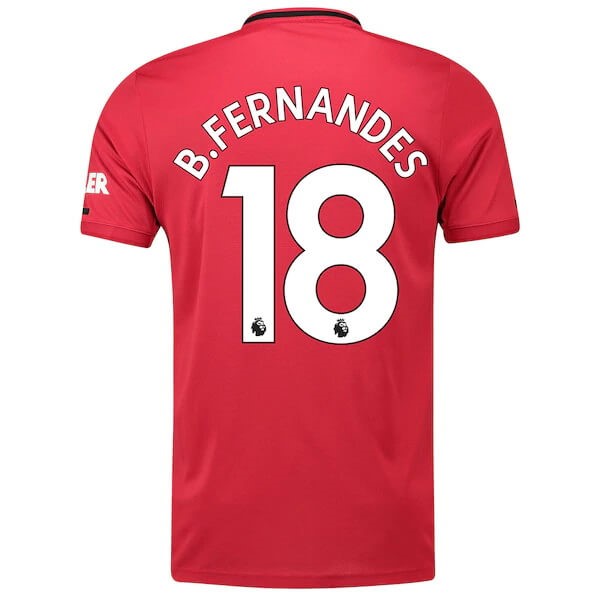 Trikot Manchester United NO.18 B. Fernandes Heim 2019-20 Rote Fussballtrikots Günstig